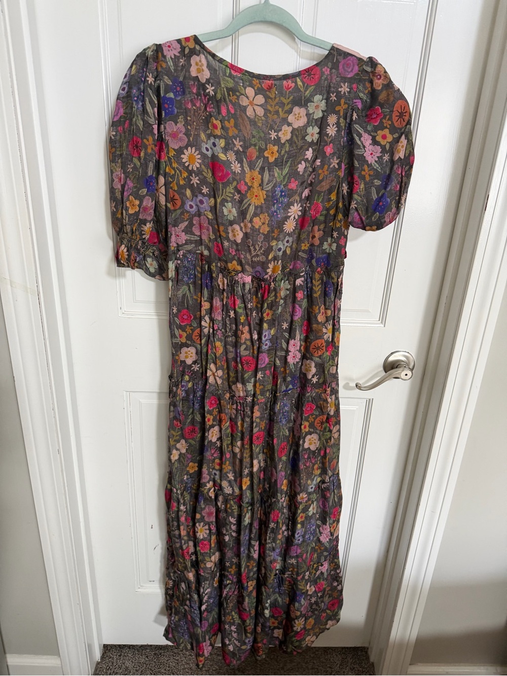 NWT Natural Life Embroidered Collette Maxi Dress Bohemian Size M Pink Floral - Picture 3 of 4
